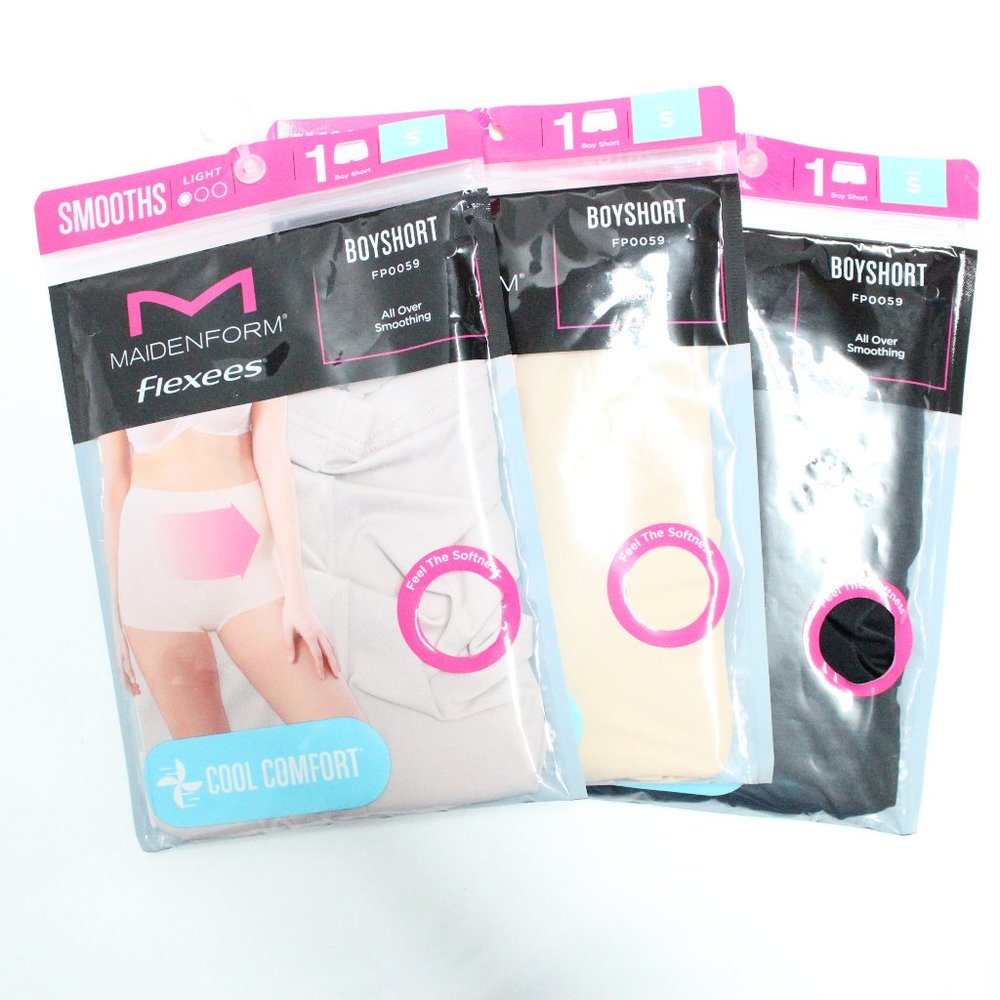 3 Pair Maidenform Flexees Small Boyshort